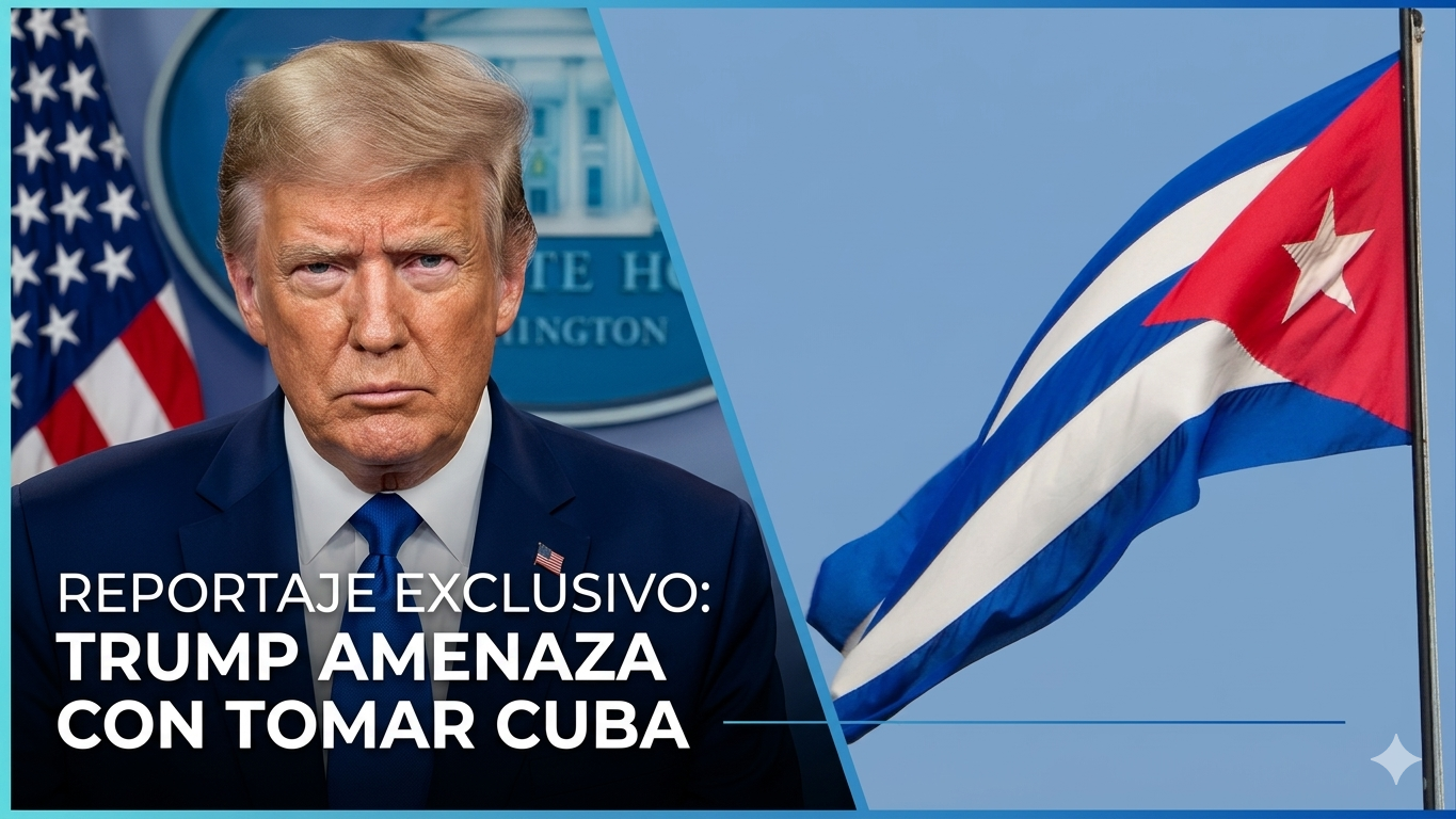 TRUMP AMENAZA CON TOMAR CUBA, EN UNA RUEDA DE PRESA DESDE LA CASA OVAL.
