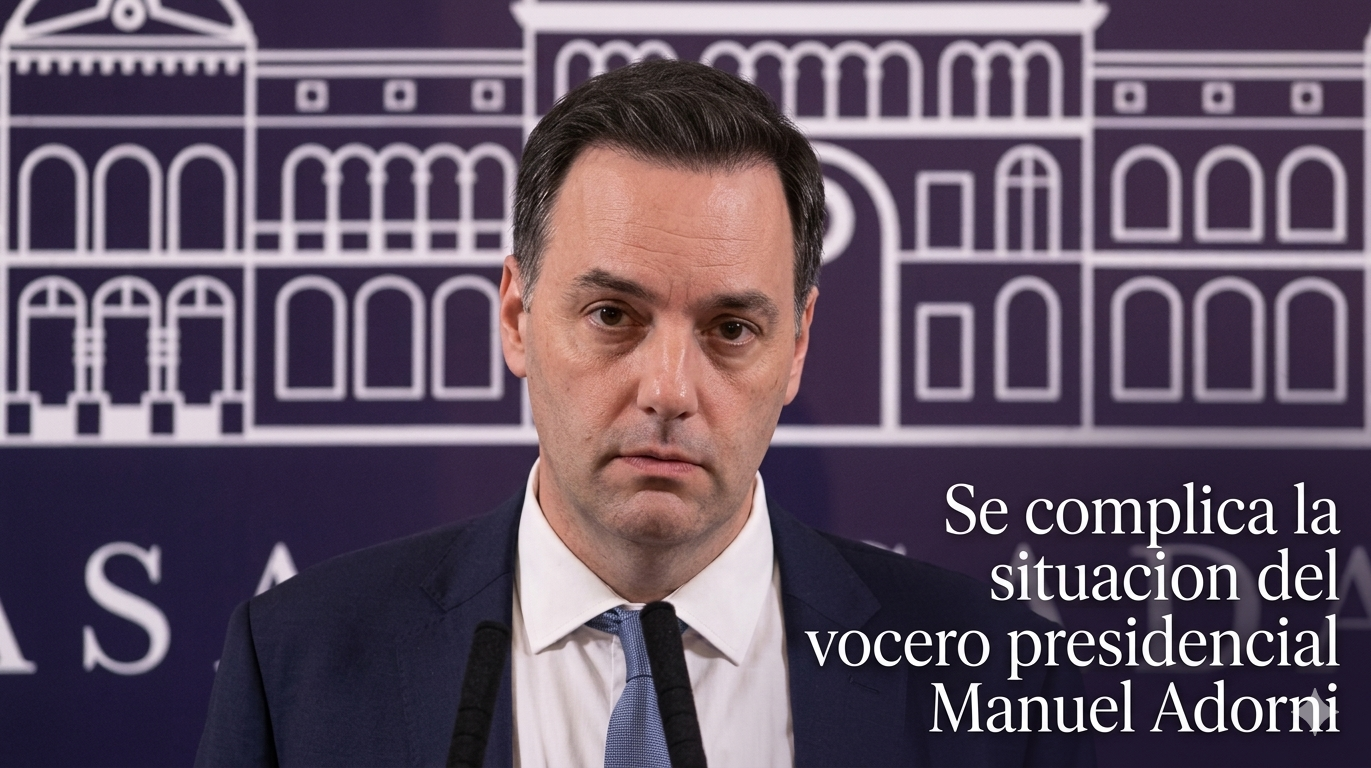 Se complica situación del vocero presidencial Manuel Adorni, aunque desmintió su desvinculación del gobierno