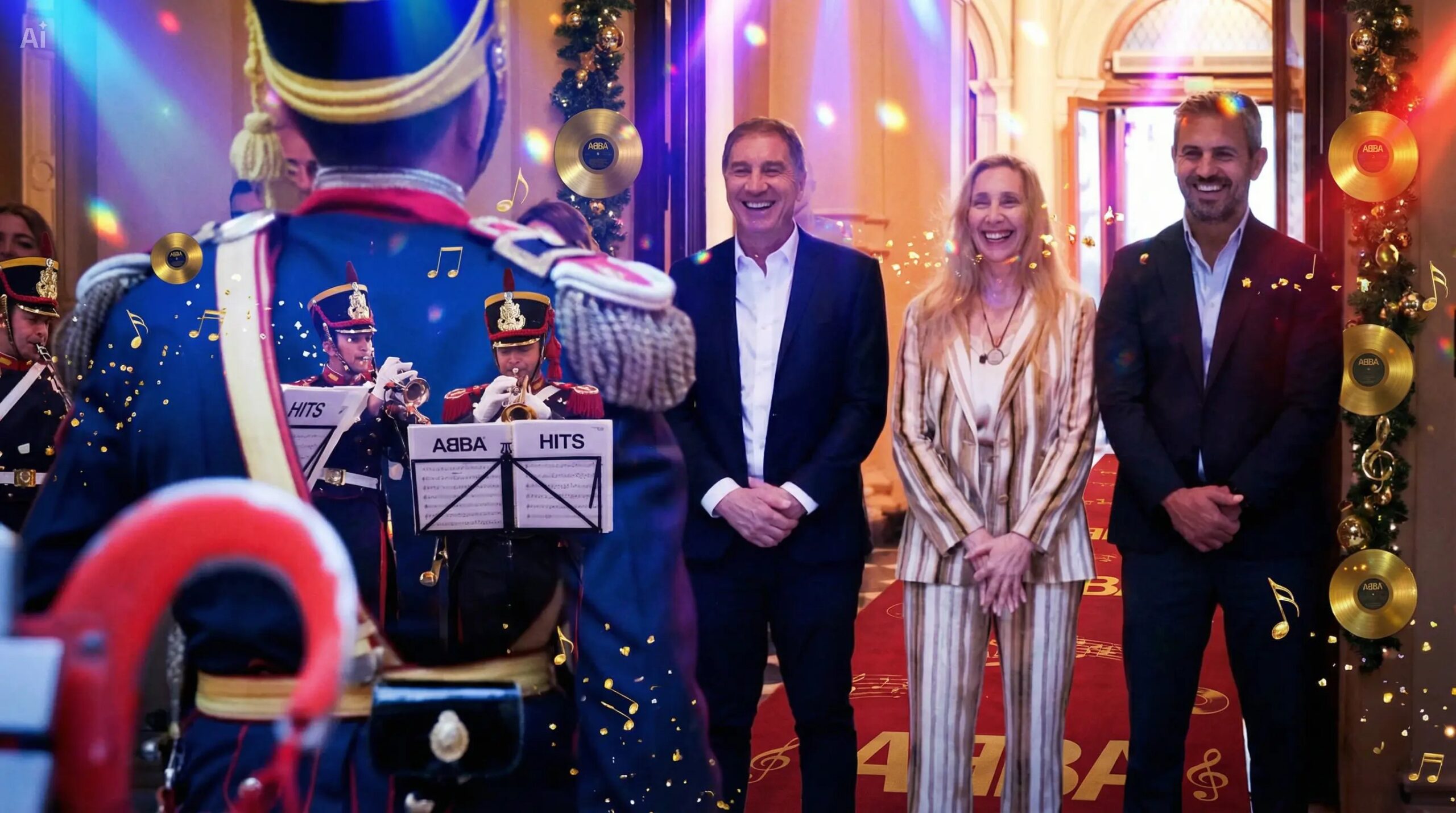 La Orquesta de Granaderos tocó temas de ABBA en la Casa Rosada, por la celebracion intima de Karina Milei.