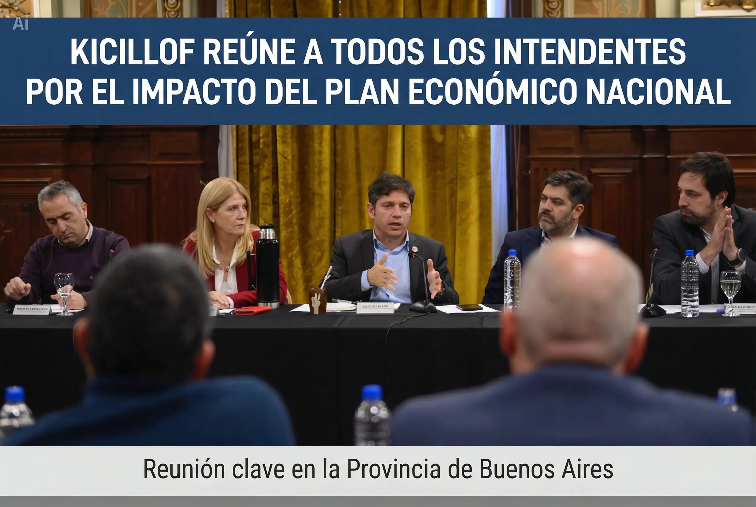 Kicillof reúne a todos los intendentes por el impacto del plan del económico del ejecutivo Nacional.