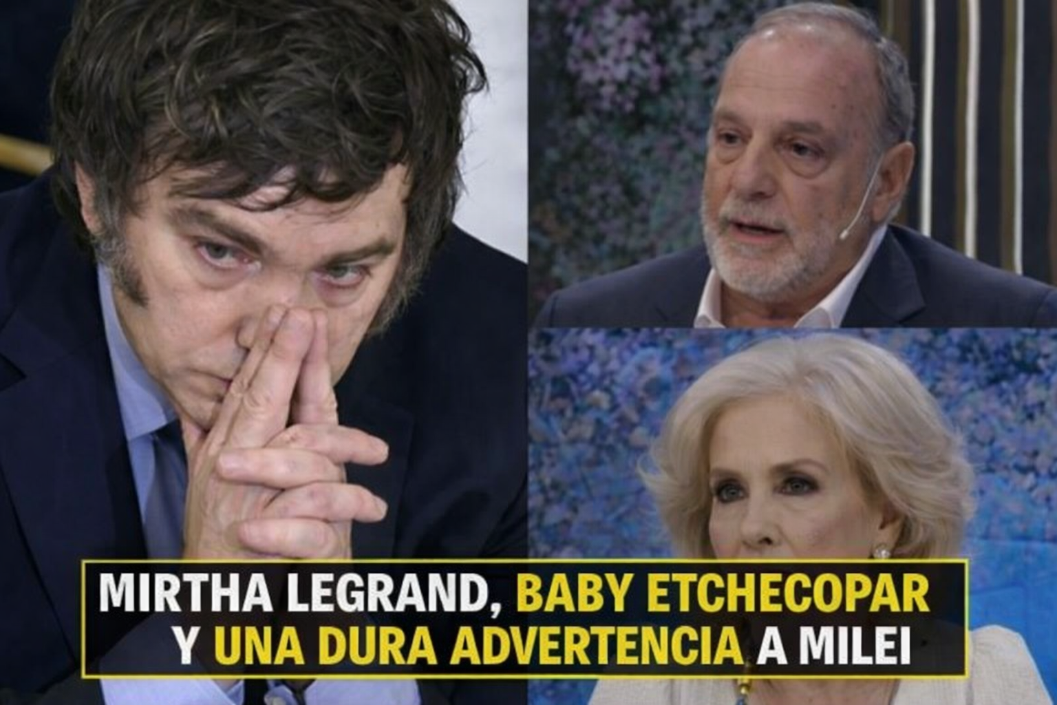 Mirtha Legrand, Baby Etchecopar y un mensaje a Milei