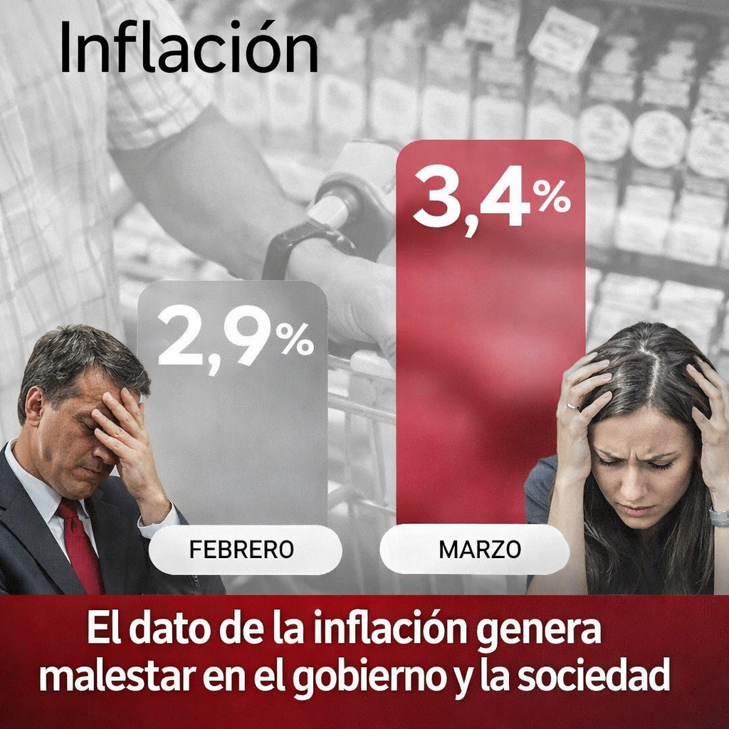 Un dato clave para el gobierno, la inflacion de marzo fue del 3,4% segun el INDEC