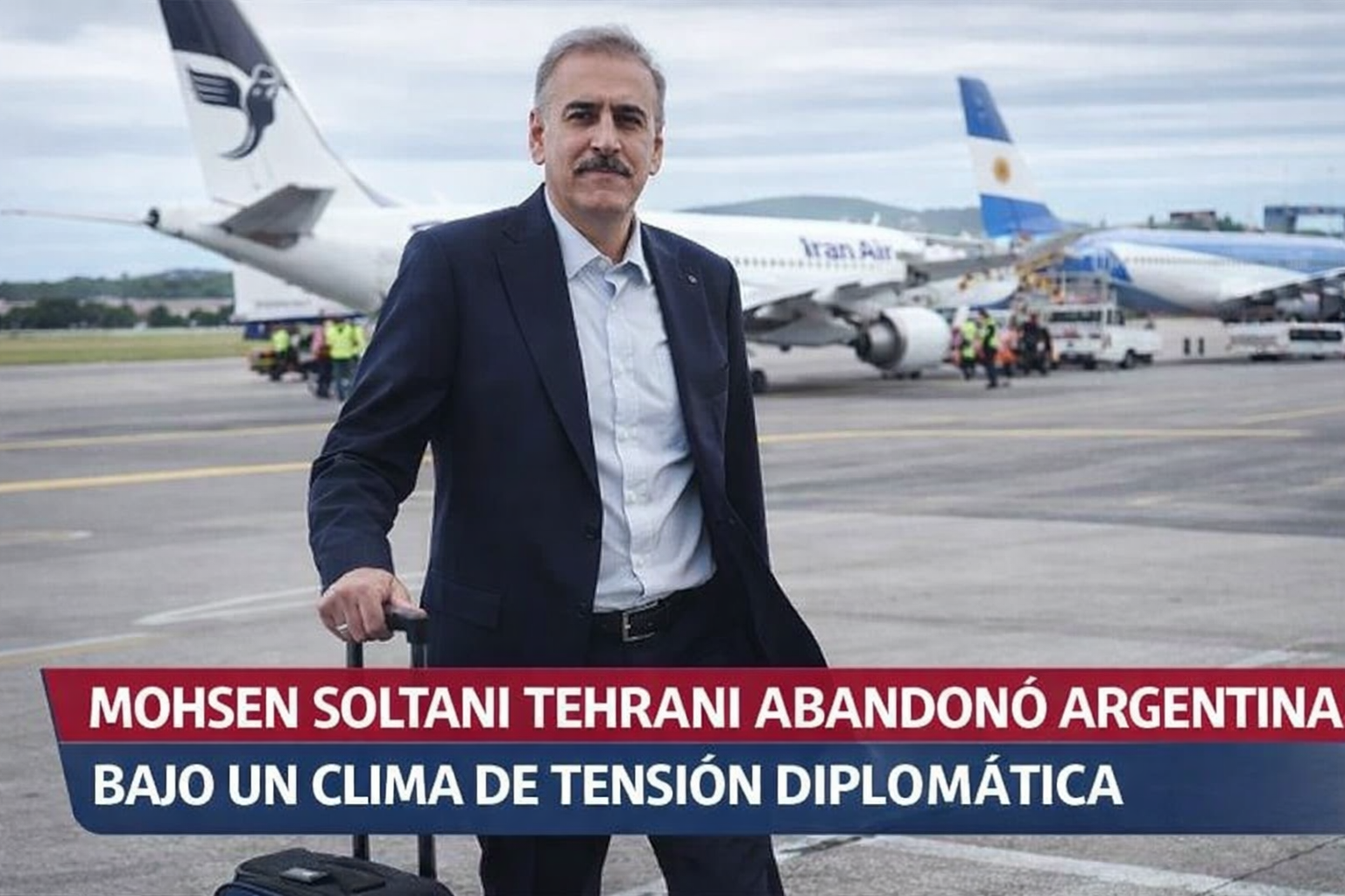 Mohsen Soltani Tehrani, abandono el País, luego que el gobierno Nacional, le habia establecido un plazo de 48 horas para hacerlo.