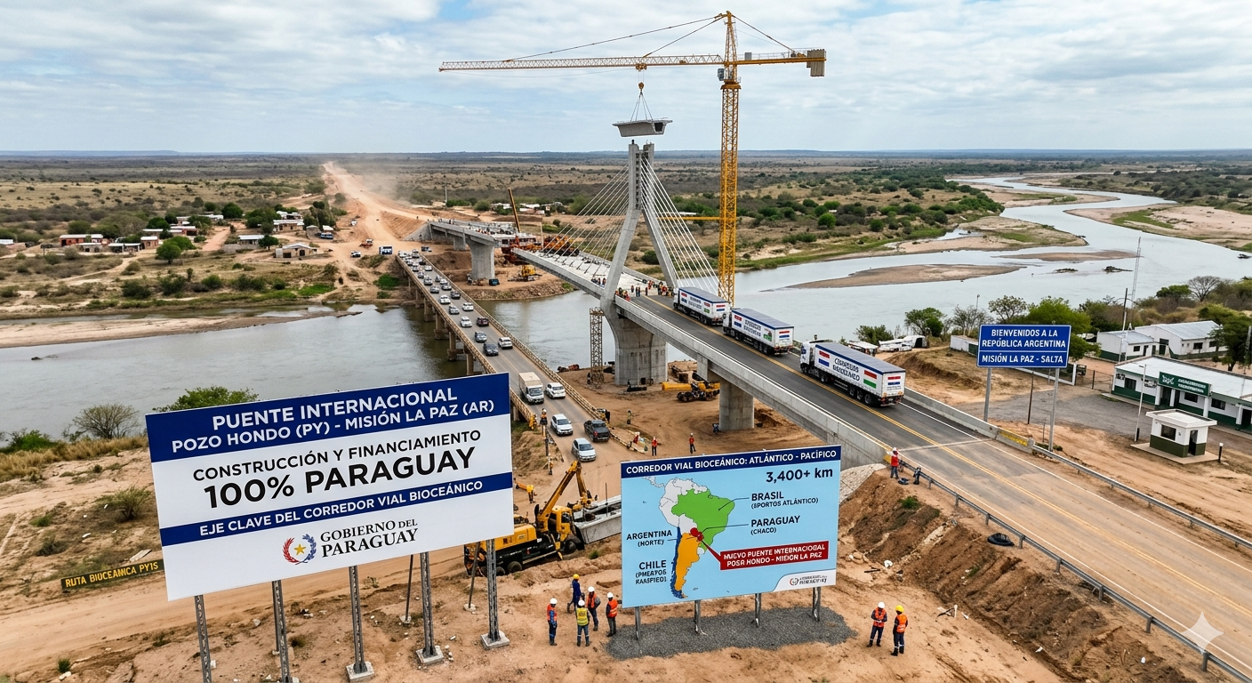 “PARAGUAY FINANCIARA Y CONSTRUIRÁ EL PUENTE CLAVE CON ARGENTINA EN POZO HONDO”