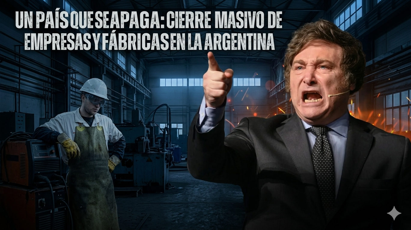 UN PAÍS QUE SE APAGA: CIERRE MASIVO DE EMPRESAS Y FÁBRICAS EN LA ARGENTINA