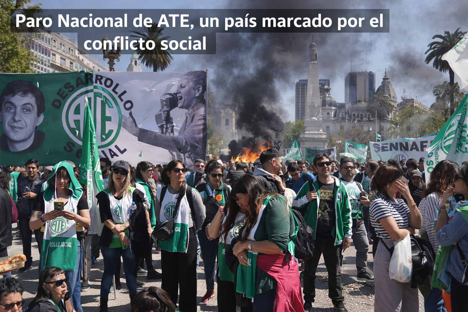Un país marcado por la profunda crisis social y económica. Paro de ATE, protesta en defensa de la Emergencia en discapacidad, y Marcha federal universitaria