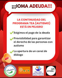 Se agrava la emergencia en discapacidad a nivel Nacional, y en la Provincia de Buenos Aires, IOMA no esta pagando las prestaciones de los programas TEA, TGD, entre otros y la situacion es critica.
