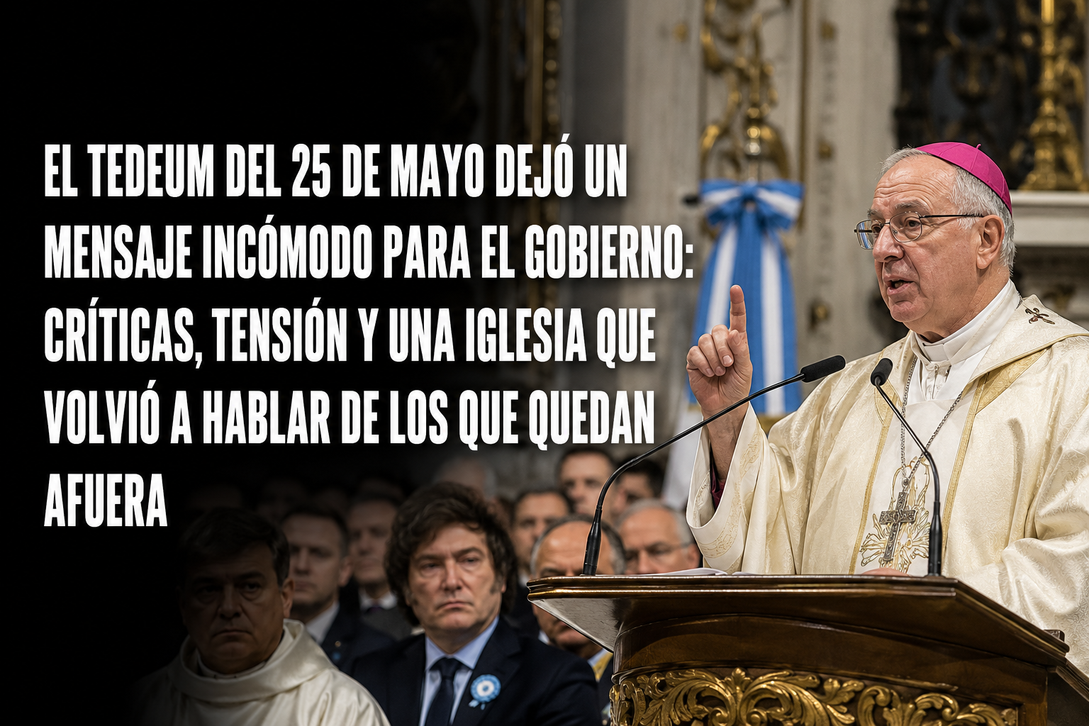 EL TEDEUM DEL 25 DE MAYO DEJÓ UN MENSAJE INCÓMODO PARA EL GOBIERNO: CRÍTICAS, TENSIÓN Y UNA IGLESIA QUE VOLVIÓ A HABLAR DE LOS QUE QUEDAN AFUERA