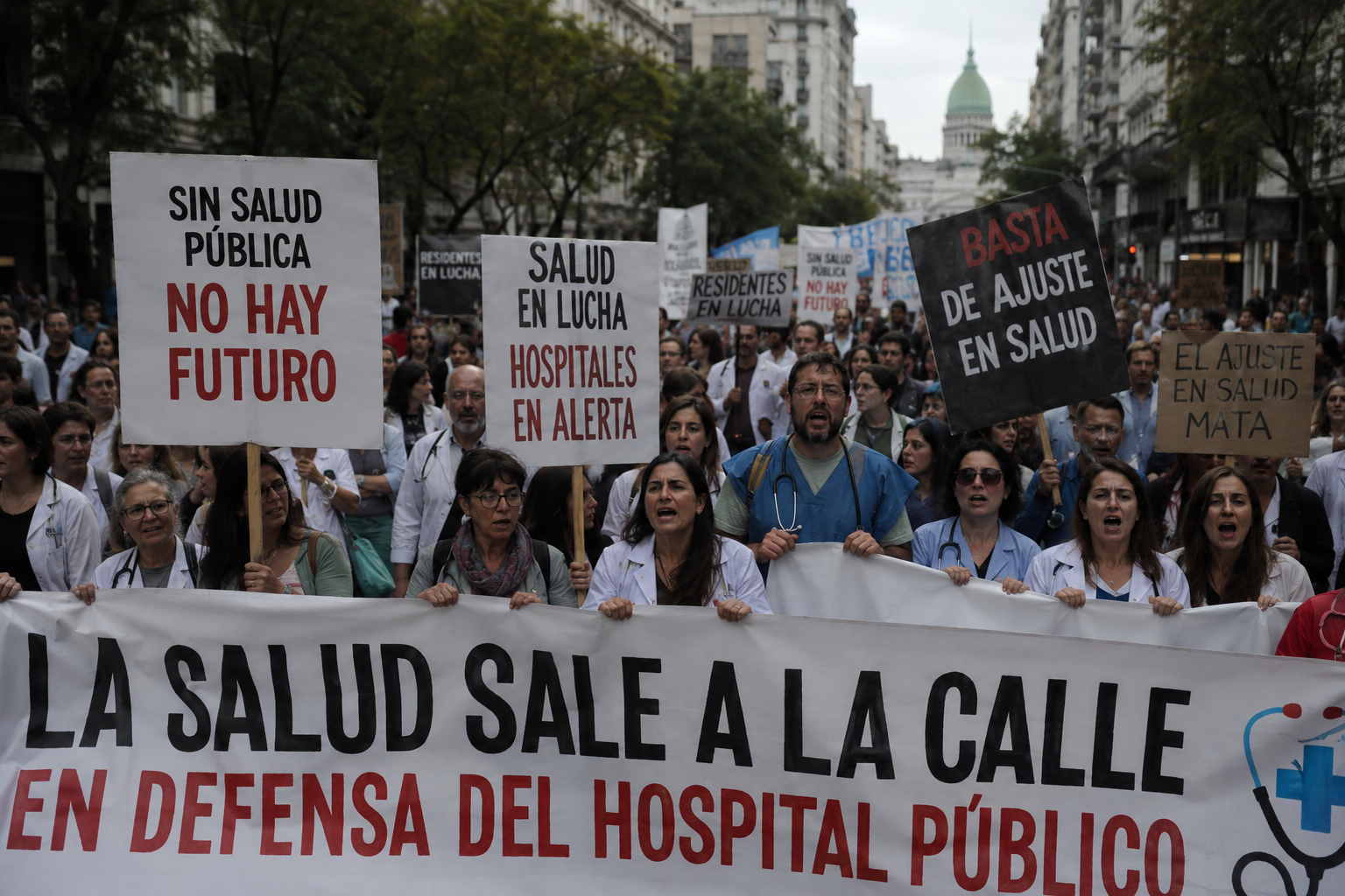 20 DE MAYO: LA SALUD SALE A LA CALLE MIENTRAS EL AJUSTE GOLPEA A HOSPITALES Y PACIENTES