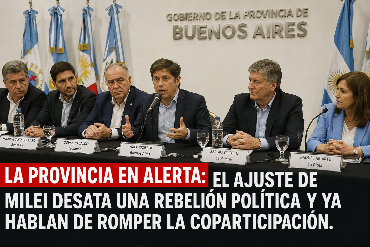 LA PROVINCIA EN ALERTA: EL AJUSTE DE MILEI DESATA UNA REBELIÓN POLÍTICA Y YA HABLAN DE ROMPER LA COPARTICIPACIÓN