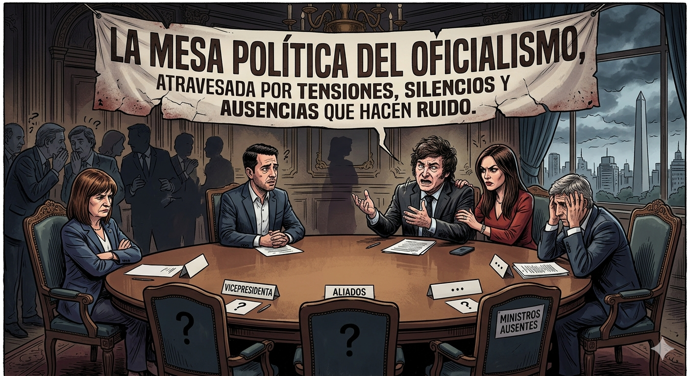 LA MESA POLÍTICA DEL OFICIALISMO, ATRAVESADA POR TENSIONES, SILENCIOS Y AUSENCIAS QUE HACEN RUIDO