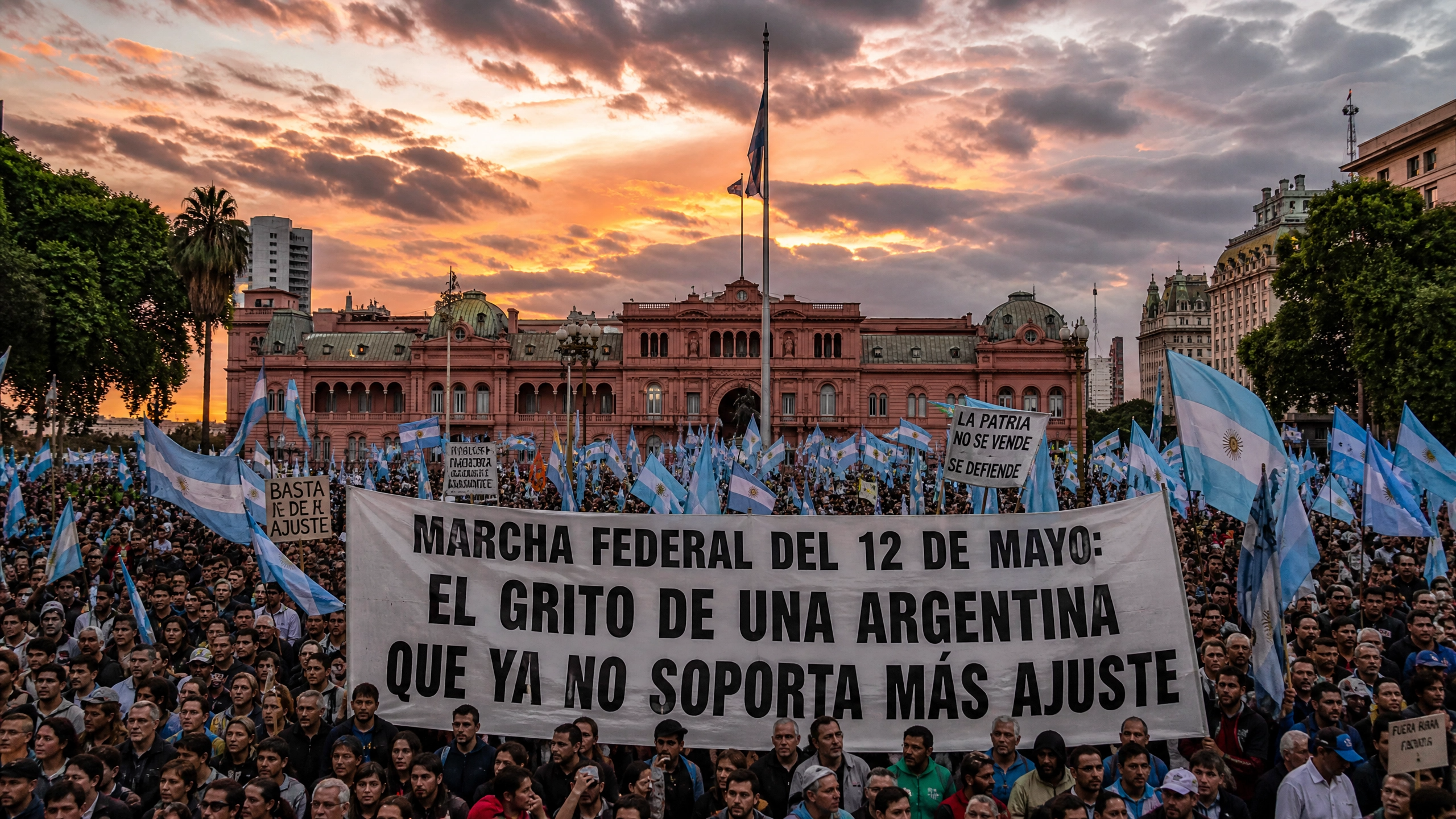 MARCHA FEDERAL DEL 12 DE MAYO: EL GRITO DE UNA ARGENTINA QUE YA NO SOPORTA MÁS AJUSTE