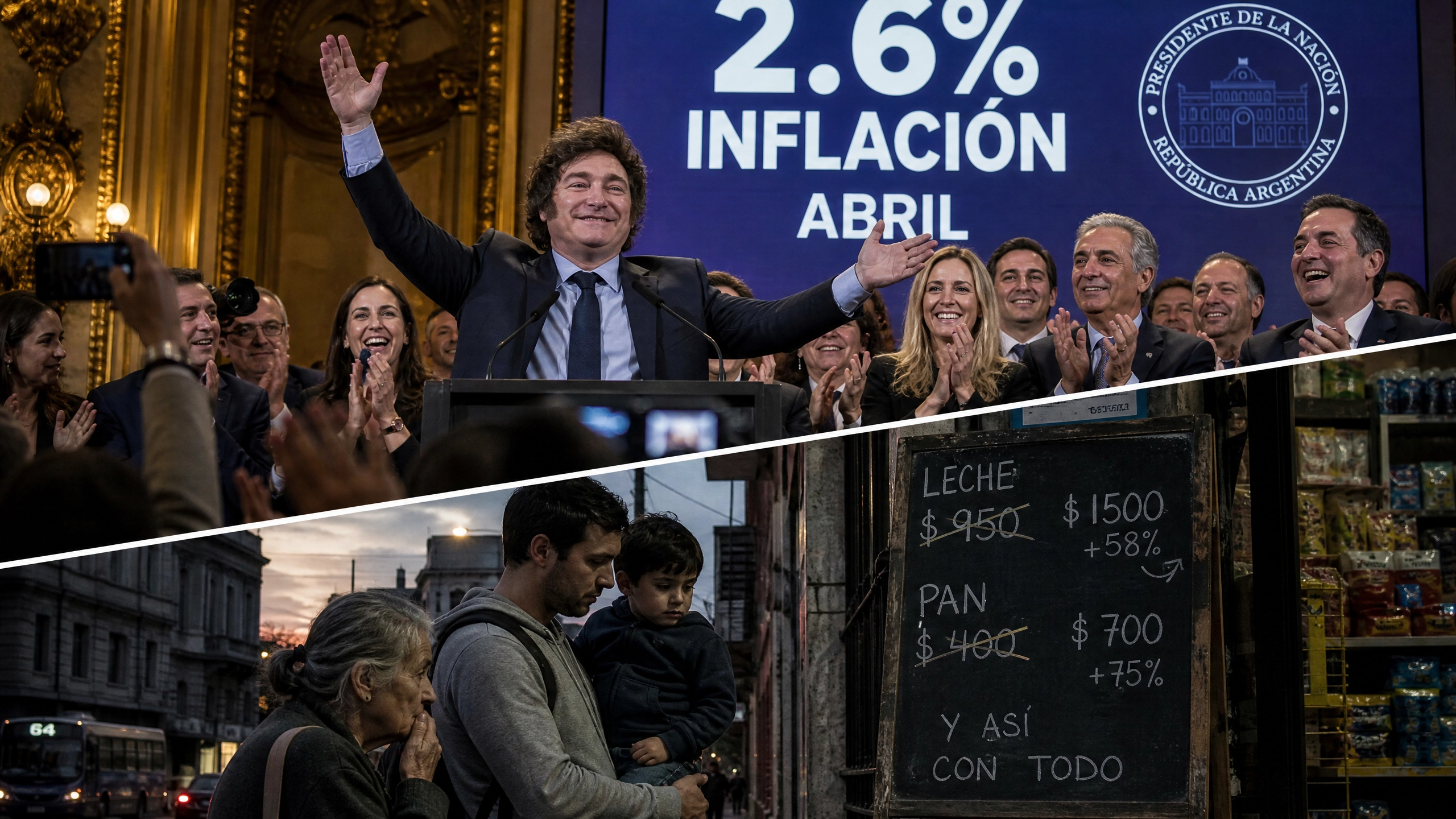 MILEI CELEBRÓ LA INFLACIÓN DEL 2,6% DE ABRIL, PERO LA CALLE SIGUE ESPERANDO EL “ALIVIO” QUE NO LLEGA