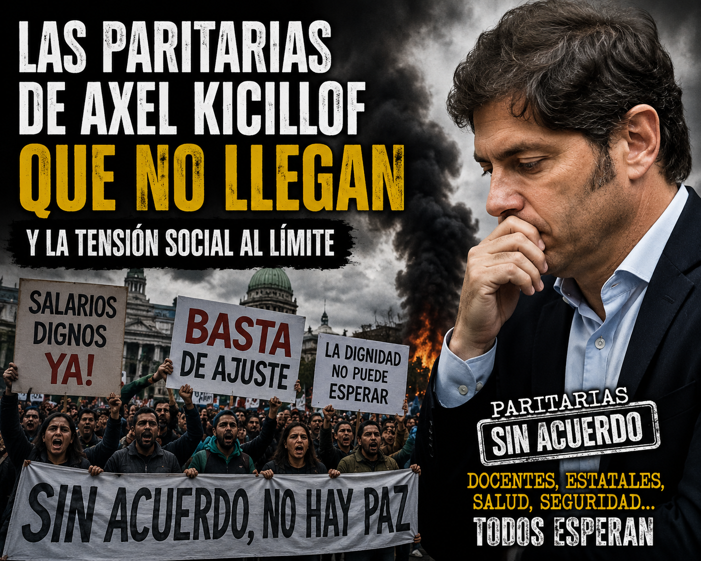 La Provincia de Buenos Aires paga sueldos y aguinaldo sin acuerdo paritario, y crece la tensión con los gremios y aumenta la incertidumbre