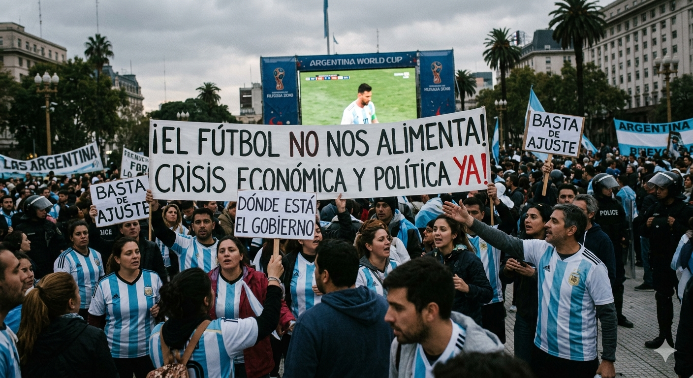 Argentina al borde: crisis política y económica en vísperas del debut del seleccionado argentino en el mundial