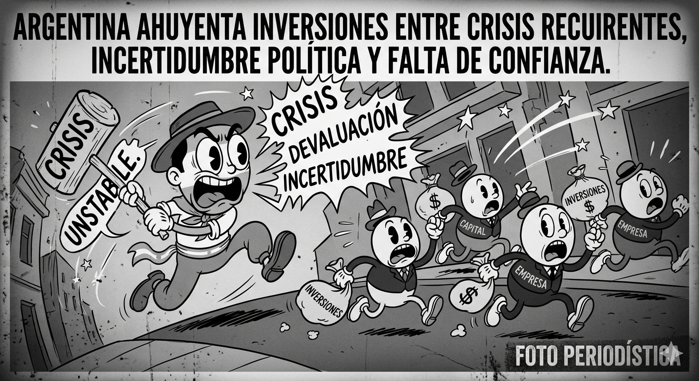 ARGENTINA AHUYENTA INVERSIONES, ENTRE CRISIS RECURRENTES,INCERTIDUMBRE POLÍTICA Y FALTA DE CONFIANZA