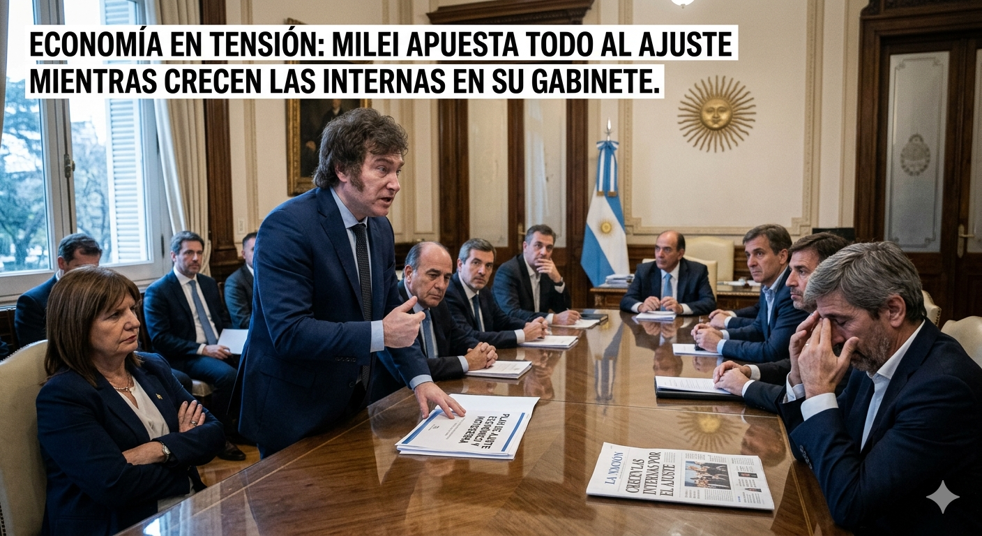 ECONOMÍA EN TENSIÓN: MILEI APUESTA TODO AL AJUSTE MIENTRAS CRECEN LAS INTERNAS EN SU GABINETE