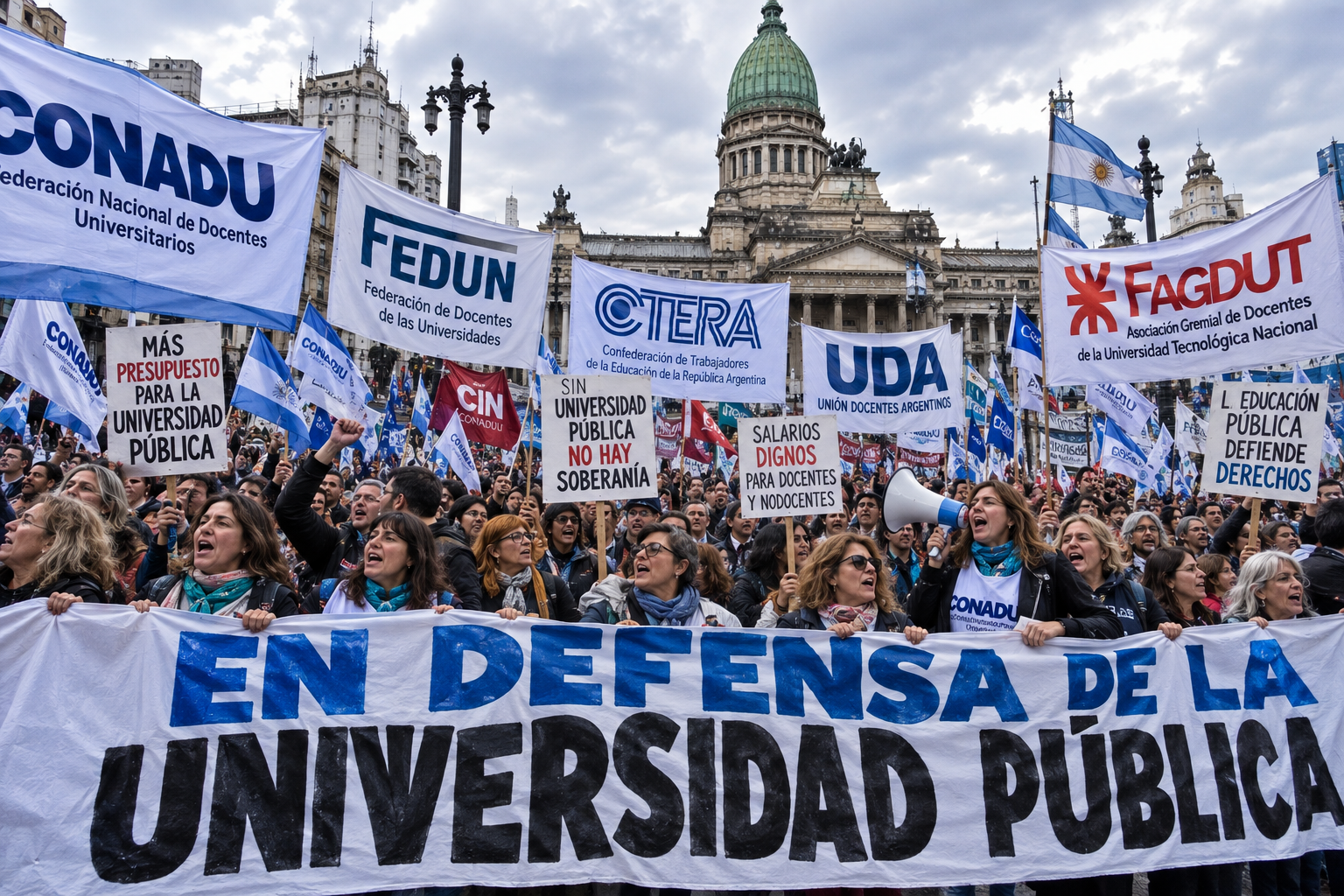 QUINTA MARCHA FEDERAL UNIVERSITARIA: LA UNIVERSIDAD PÚBLICA VUELVE A LAS CALLES Y EXIGE RESPUESTAS AL GOBIERNO