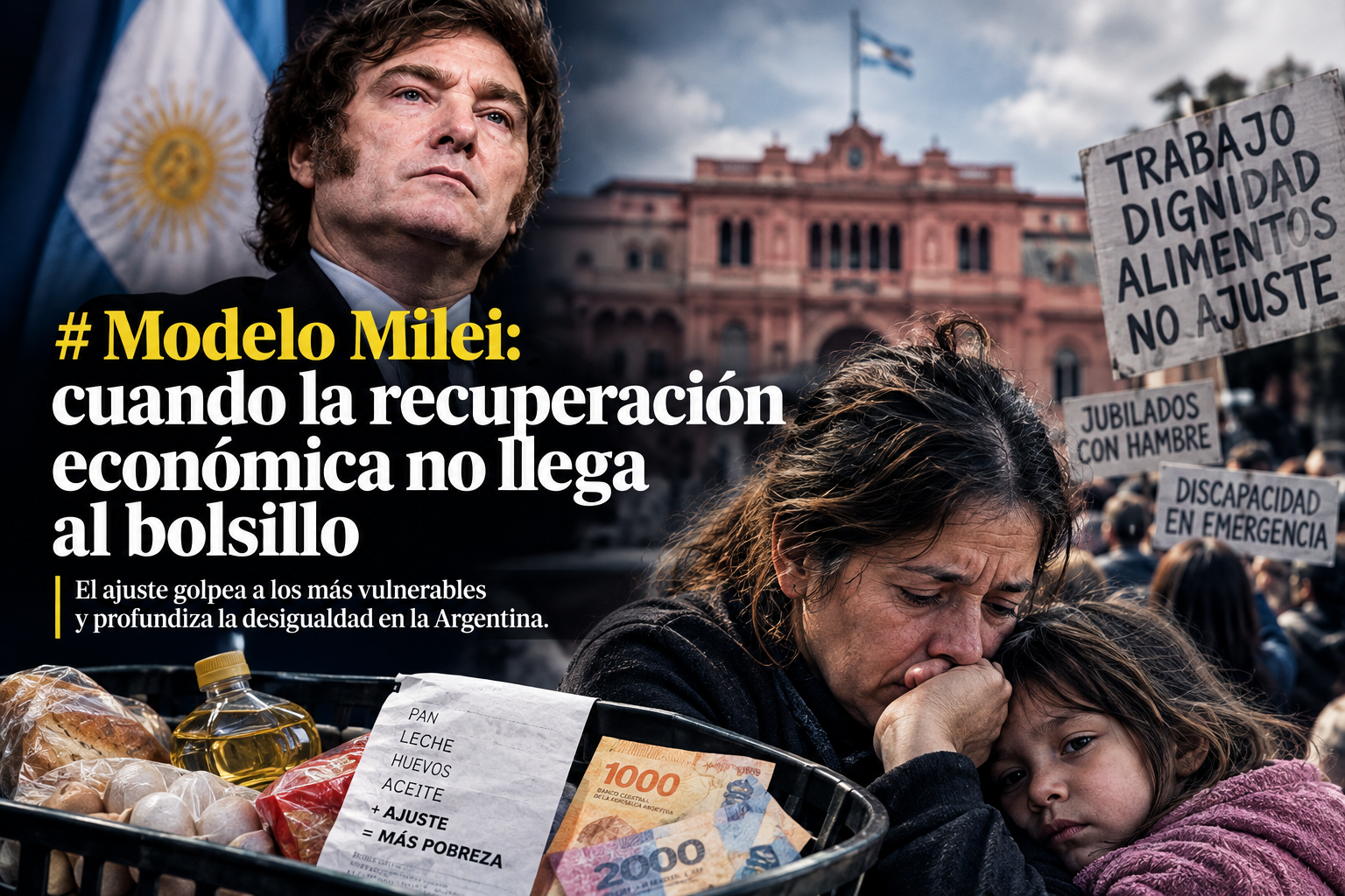 Modelo Milei: cuando la recuperación económica no llega al bolsillo y el ajuste golpea a los más vulnerables